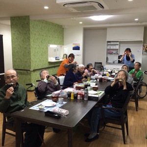 神戸市垂水区のサービス付き高齢者向け住宅、サニーサイドホームすずで節分